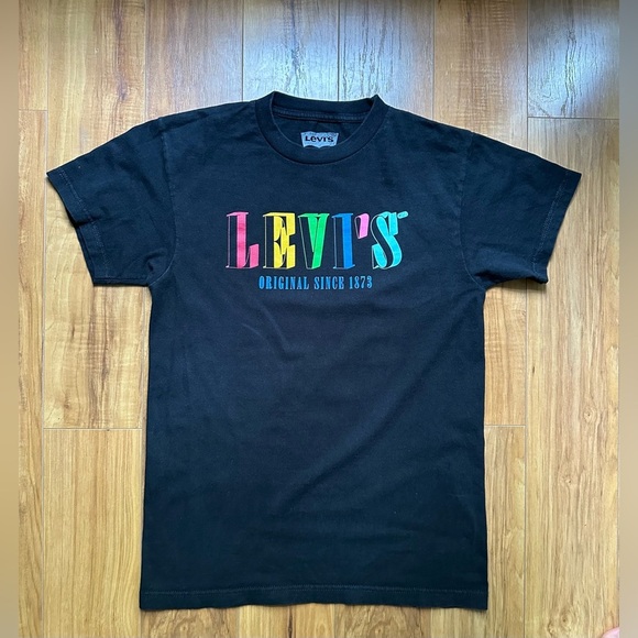 Levi's Multicolor Logo Black T-Shirt - Picture 1 of 6
